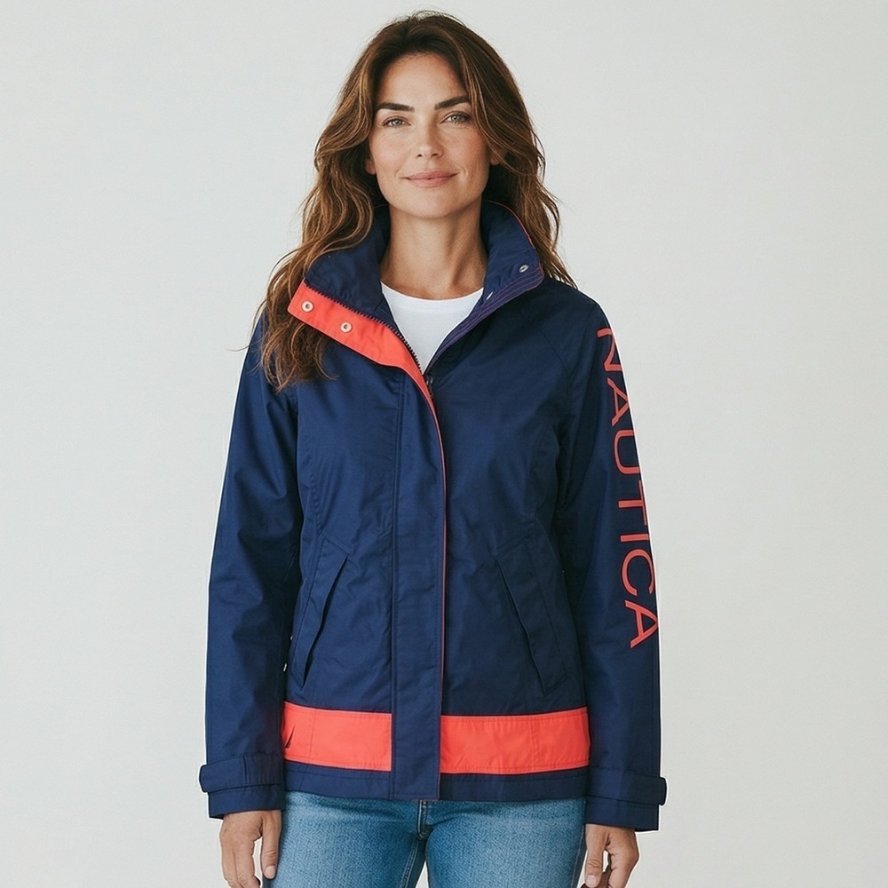 Nautica ladies windbreaker/jacket, extra small NWOT navy, and red